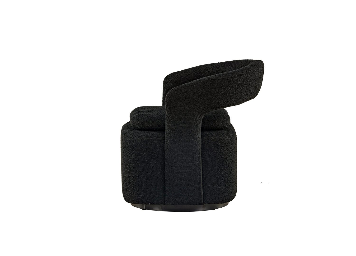 Détail du fauteuil Laurel noir