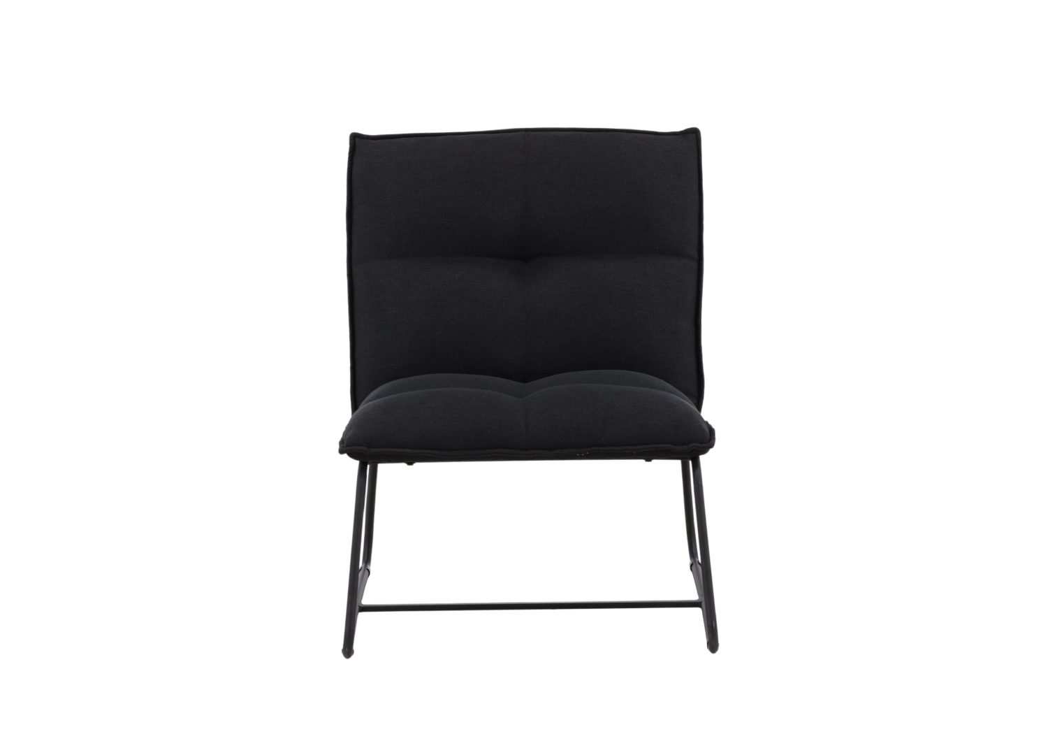Détail du fauteuil Madison noir
