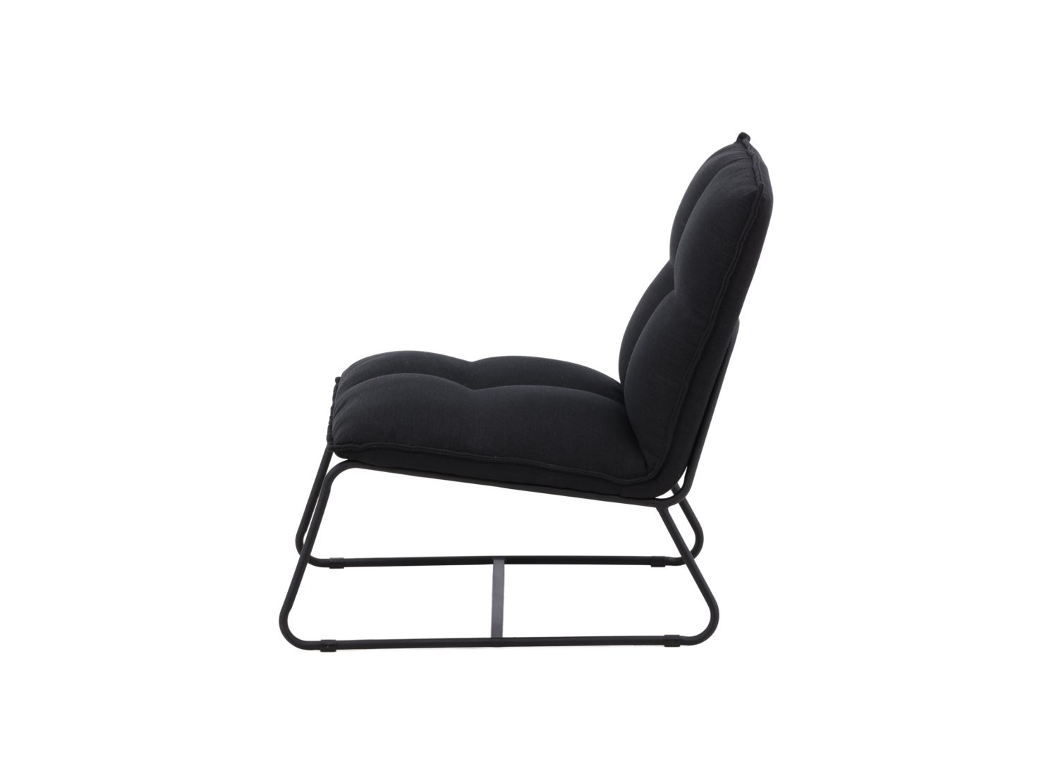 Détail du fauteuil Madison noir
