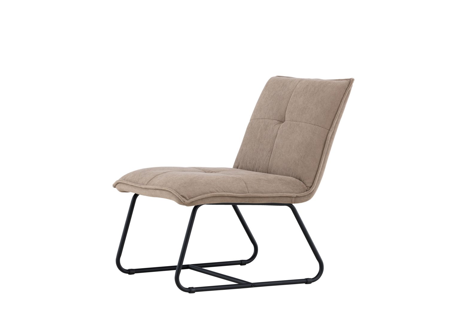 Vue produit du fauteuil Madison en tissu marron