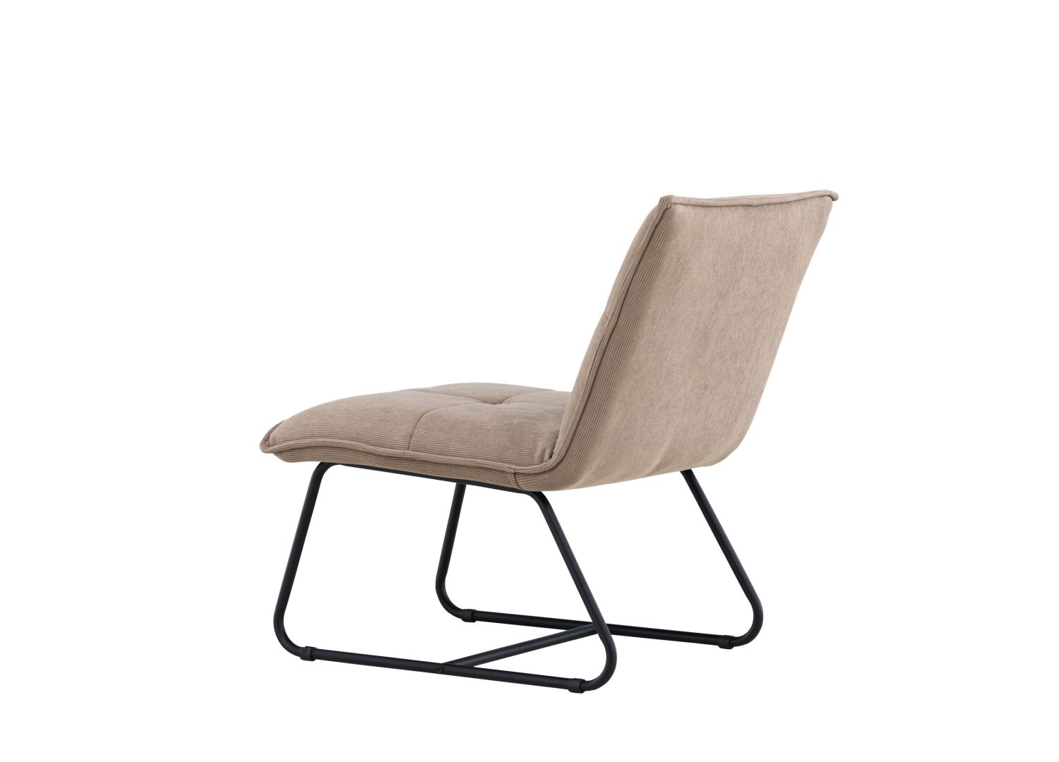 Fauteuil Madison en tissu marron vu sous un autre angle