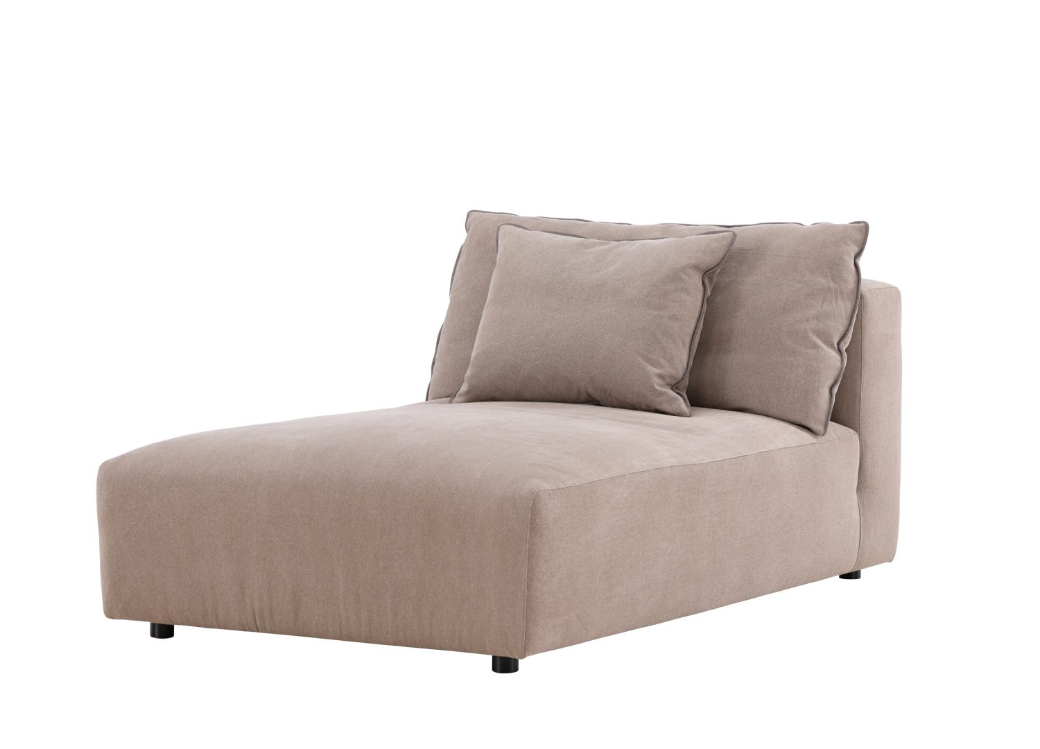 Fauteuil Malö en tissu effet lin marron vu sous un autre angle