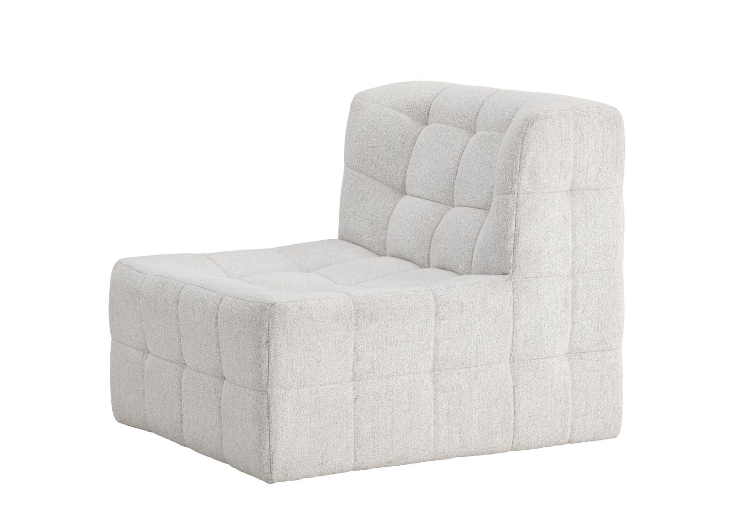 Vue produit du fauteuil Malou en tissu beige