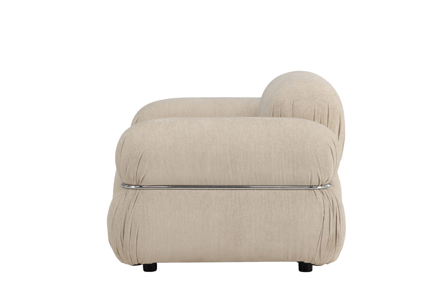 Détail du fauteuil Mika beige