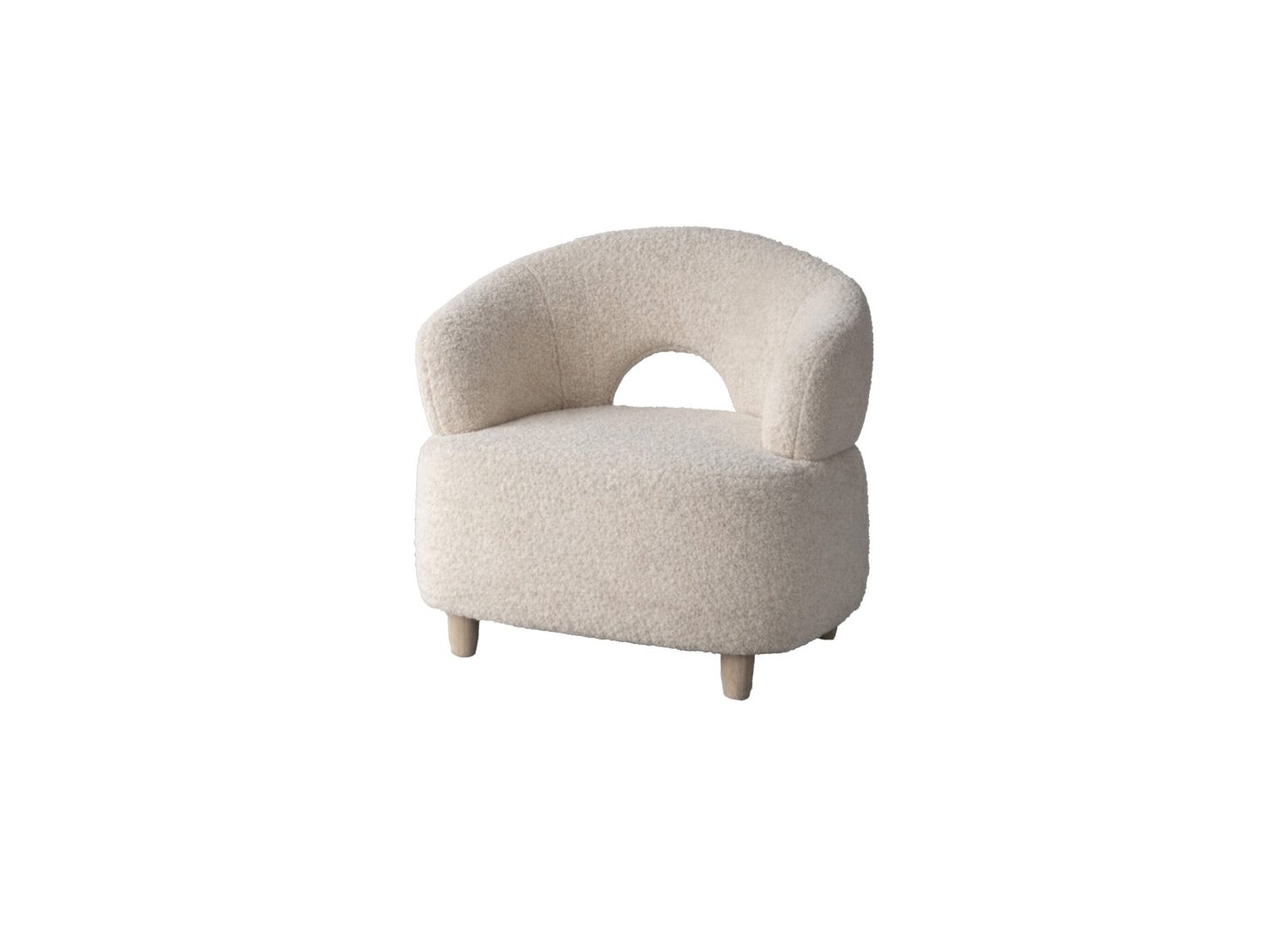 Détail du fauteuil Moglas blanc