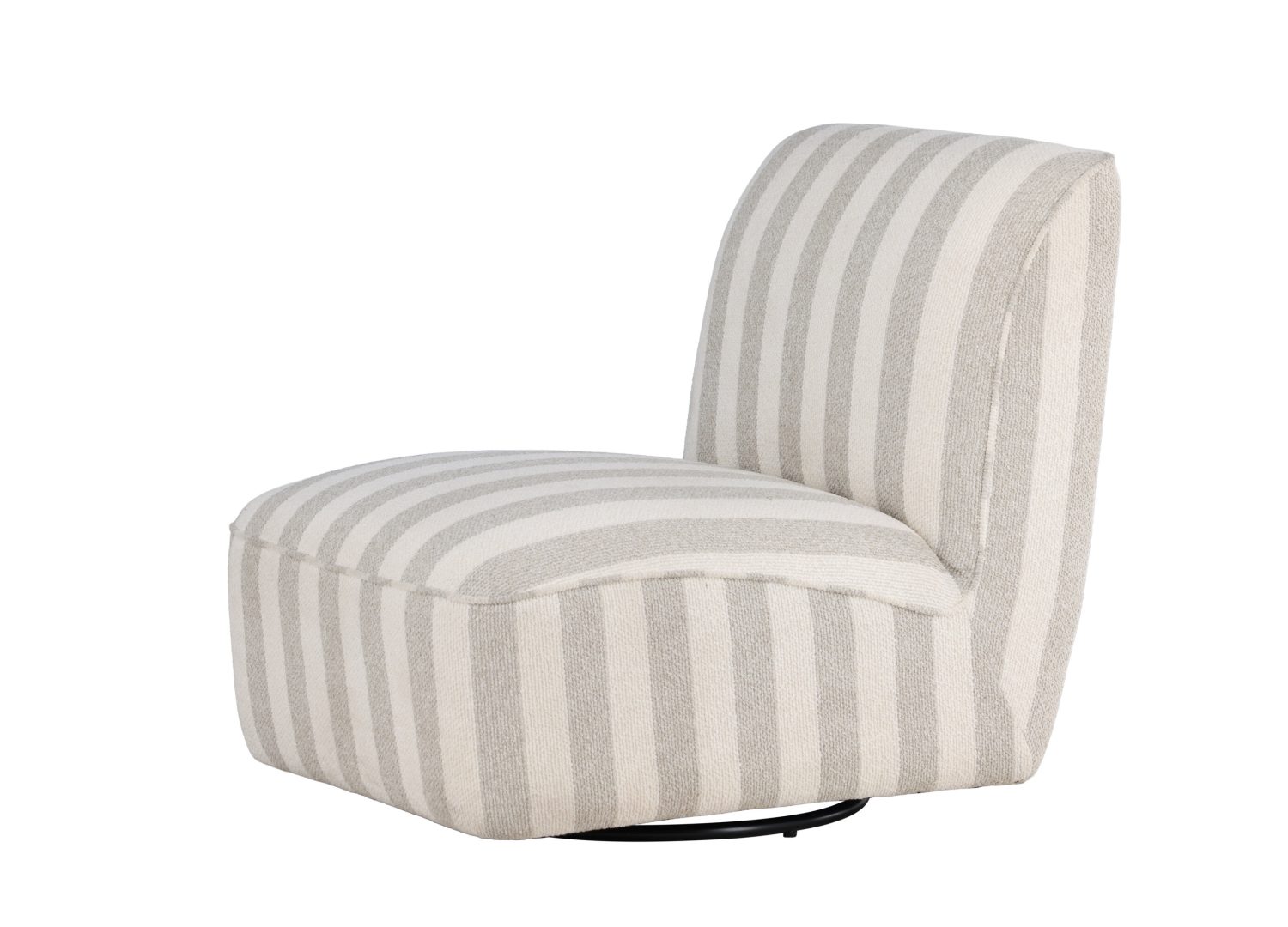 Vue produit du fauteuil My en tissu beige et blanc