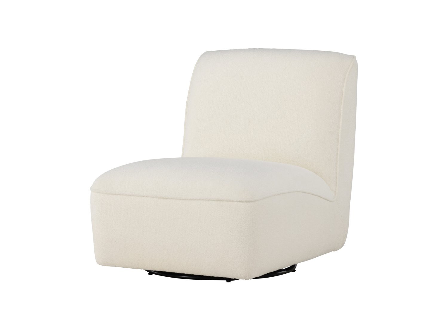 Fauteuil My en tissu blanc vu sous un autre angle