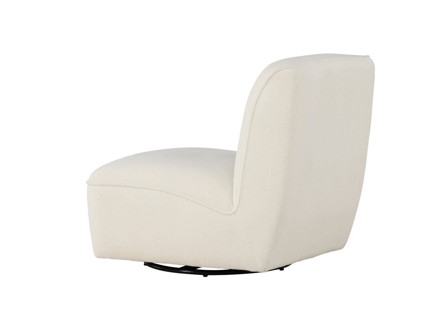 Fauteuil My en tissu blanc vu sous un autre angle