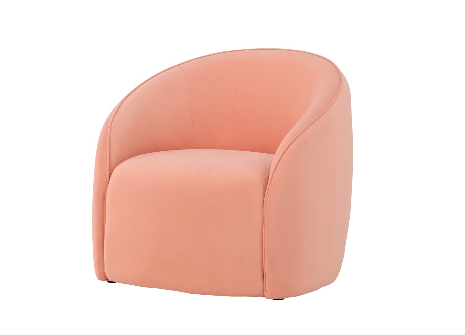 Fauteuil Neo en tissu pêche vu sous un autre angle