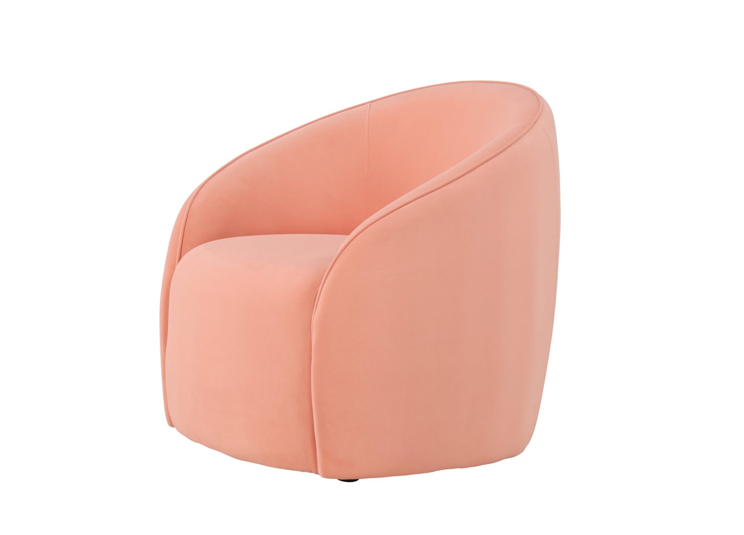 Vue produit du fauteuil Neo en tissu pêche