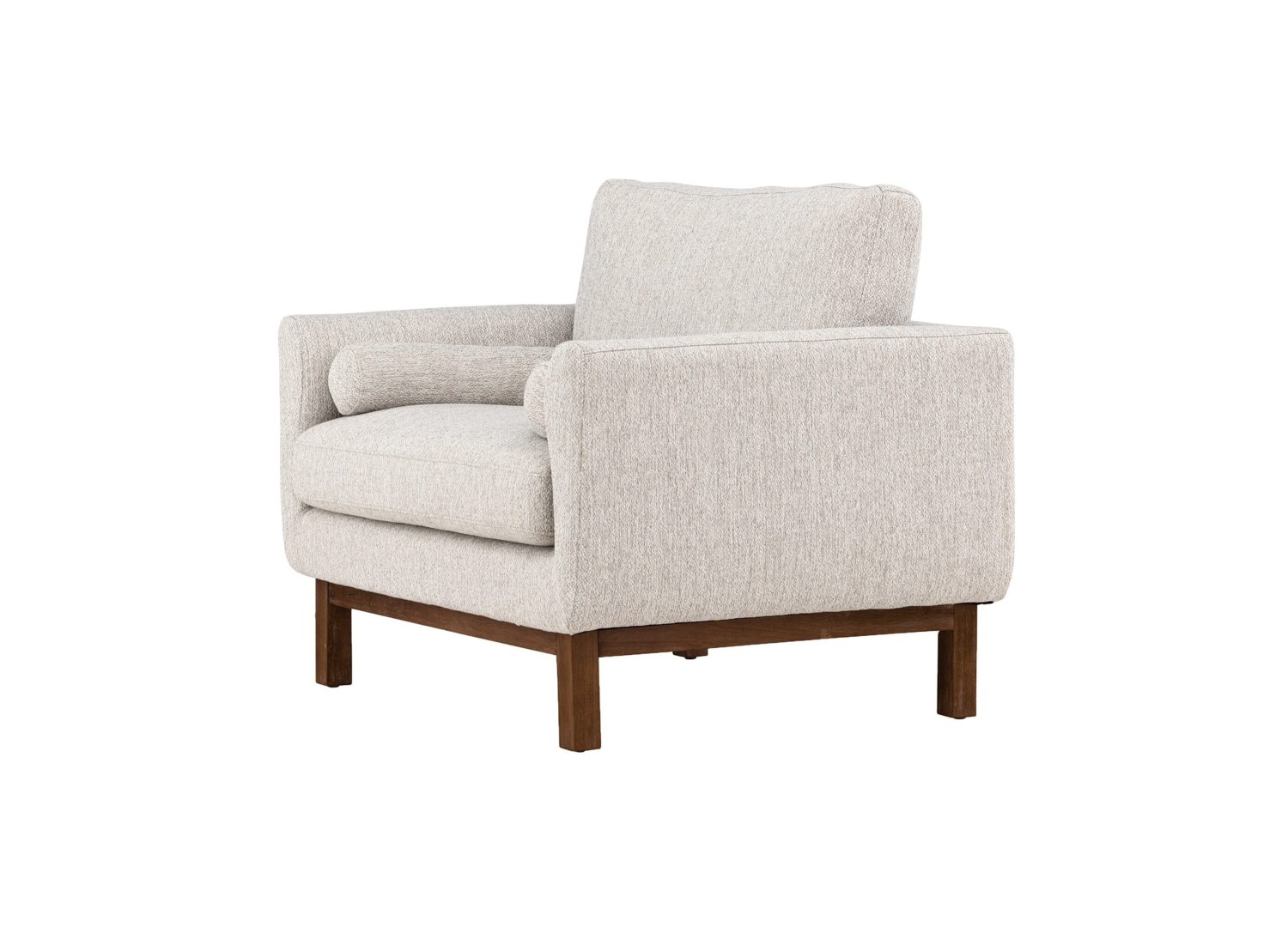 Vue produit du fauteuil Olympos en tissu beige