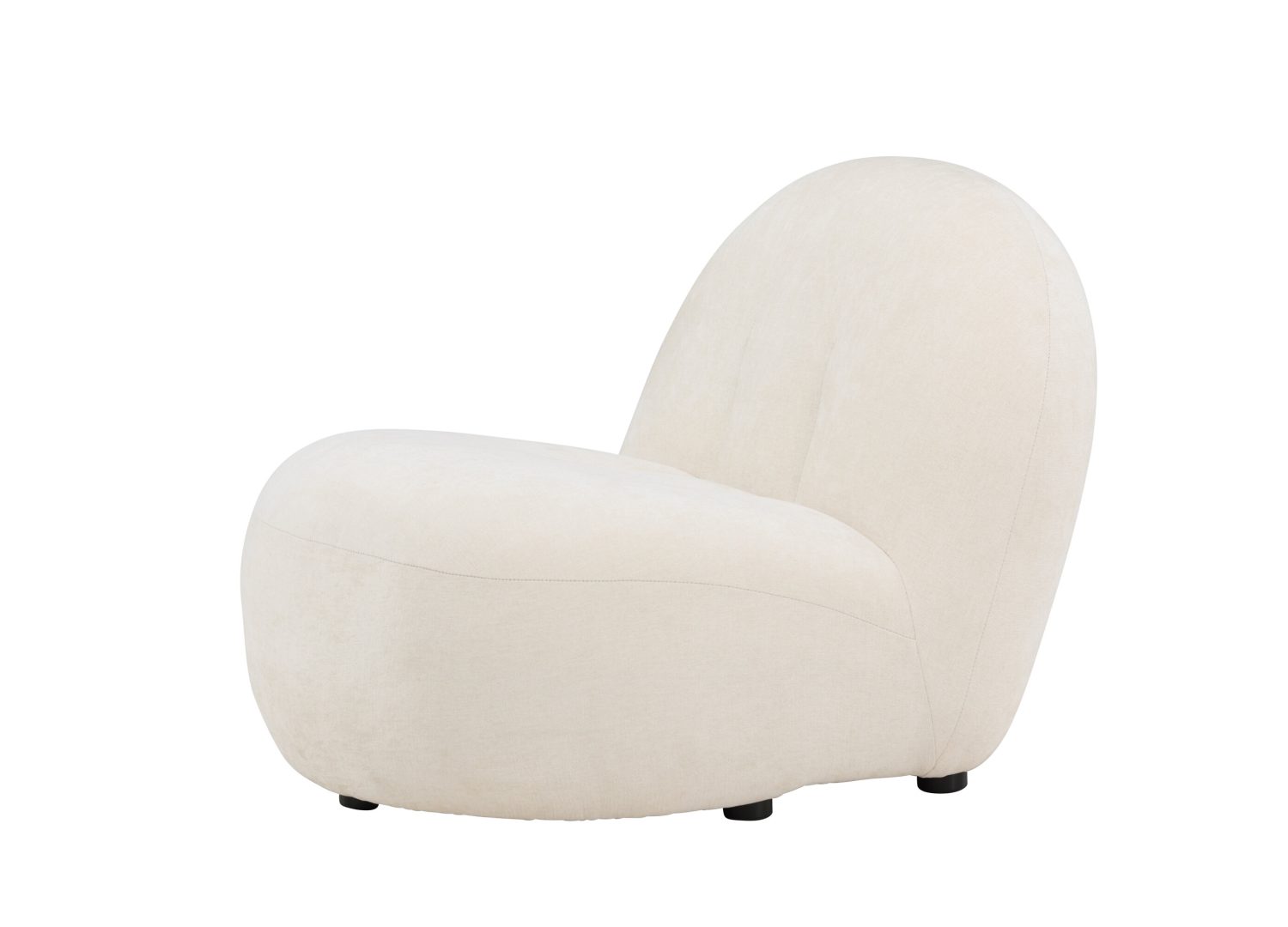 Vue produit du fauteuil Omaha en tissu blanc