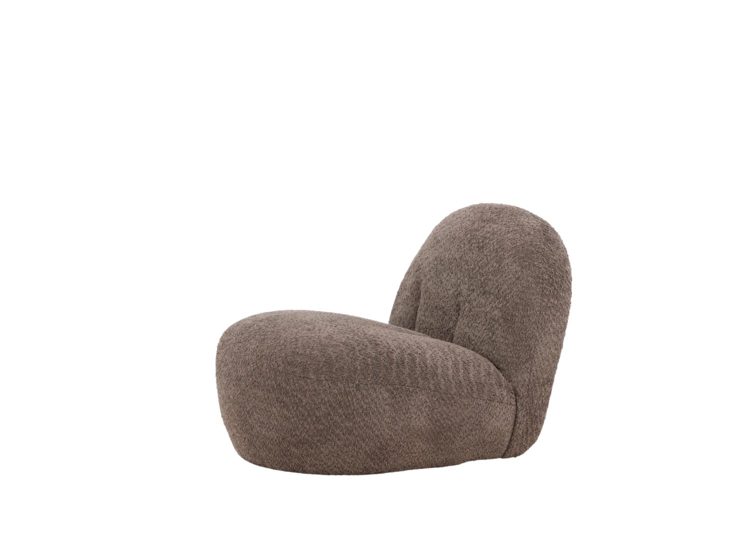Vue produit du fauteuil Omaha en tissu marron