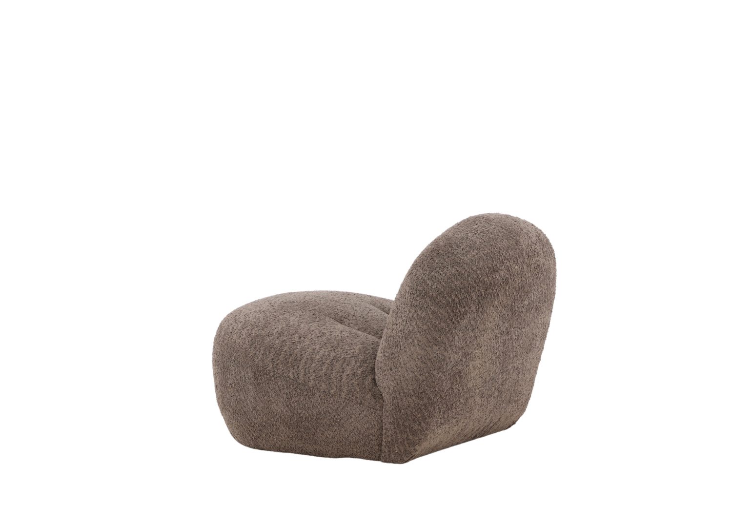 Fauteuil Omaha en tissu marron vu sous un autre angle