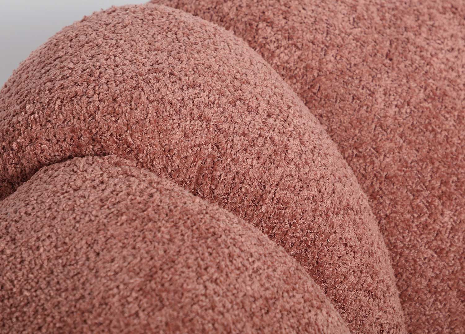 Fauteuil pivotant bouclé terracotta Amadeo