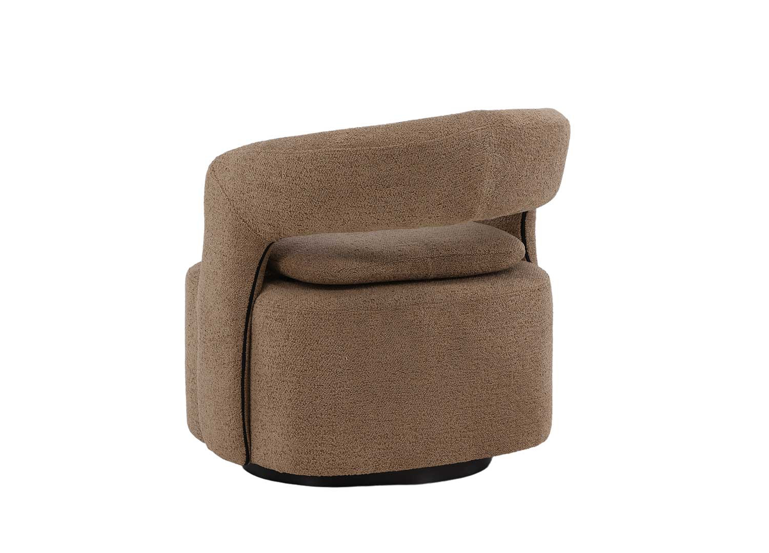 Fauteuil pivotant tissu brun clair