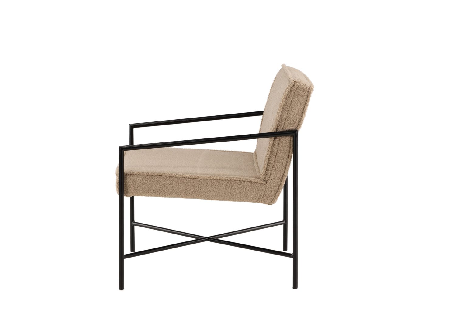 Détail du fauteuil Rakel beige