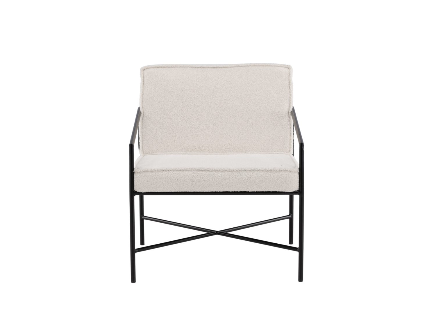 Détail du fauteuil Rakel blanc cassé