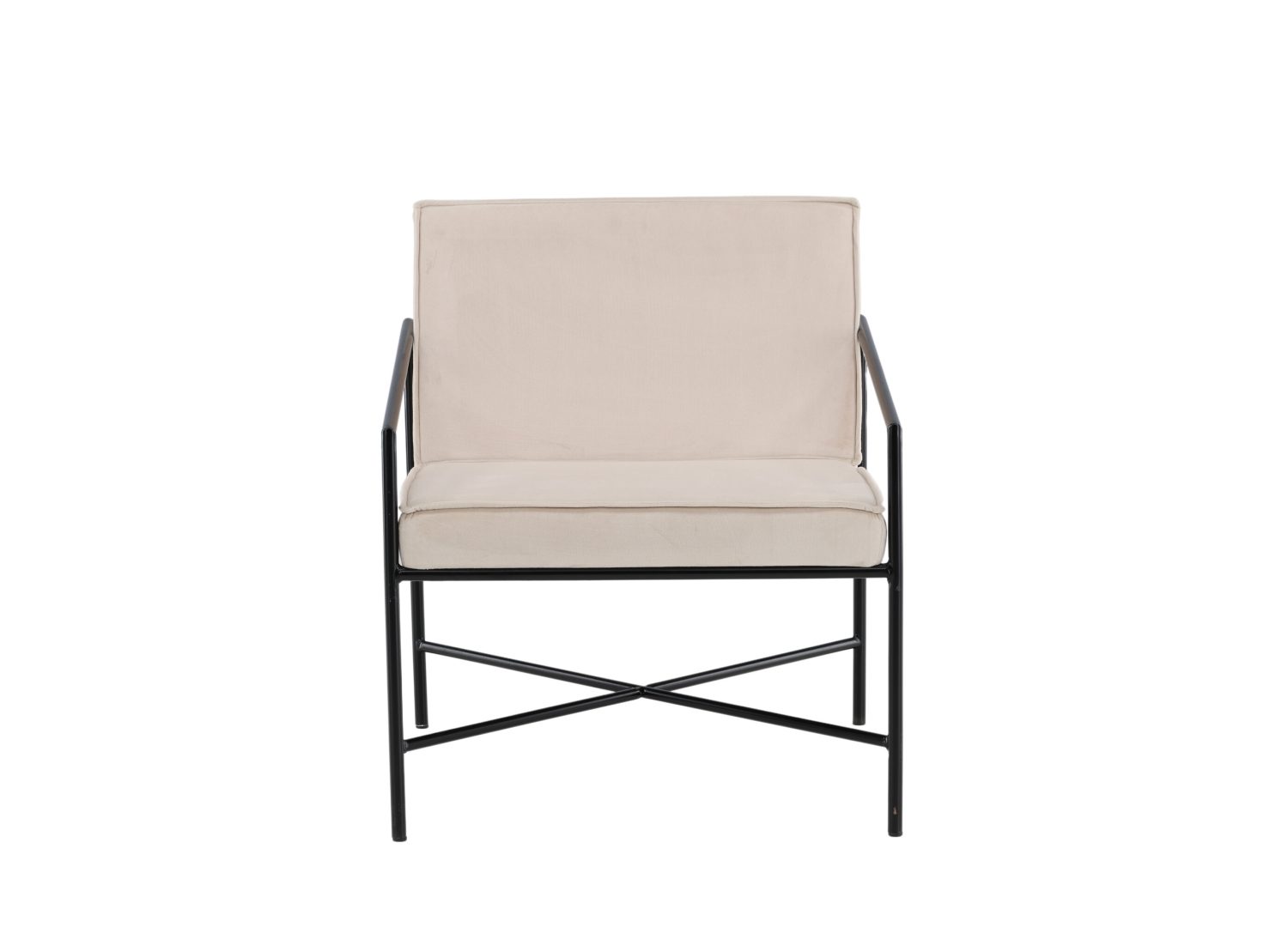 Détail du fauteuil Rakel beige