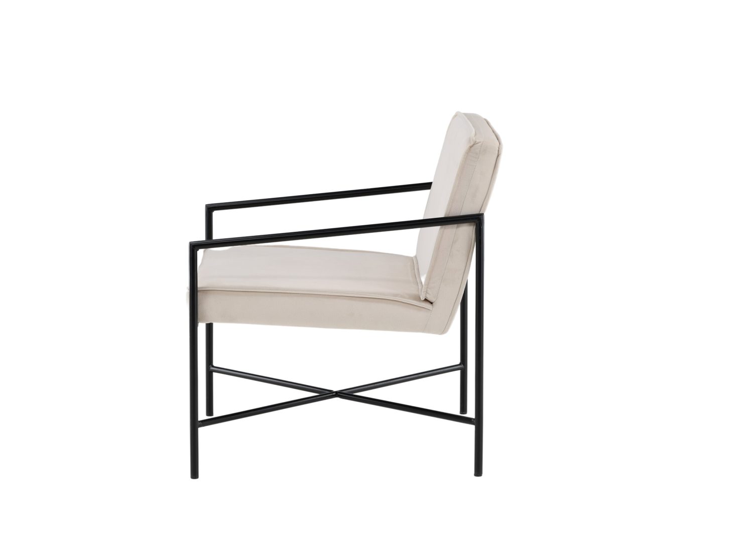 Détail du fauteuil Rakel beige