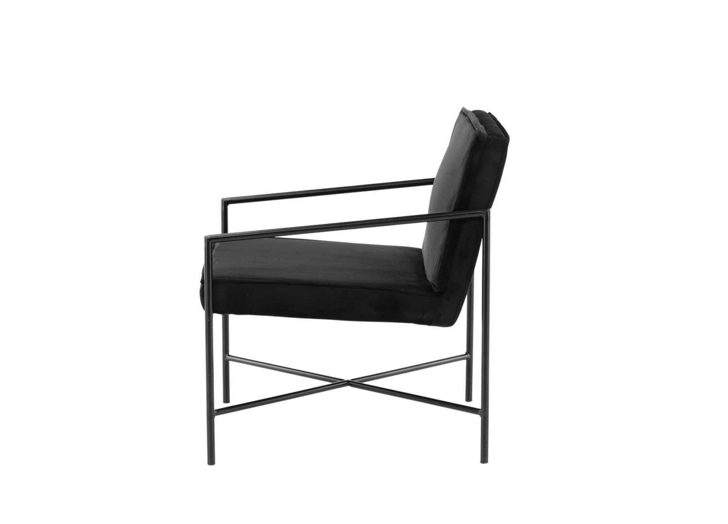 Détail du fauteuil Rakel noir