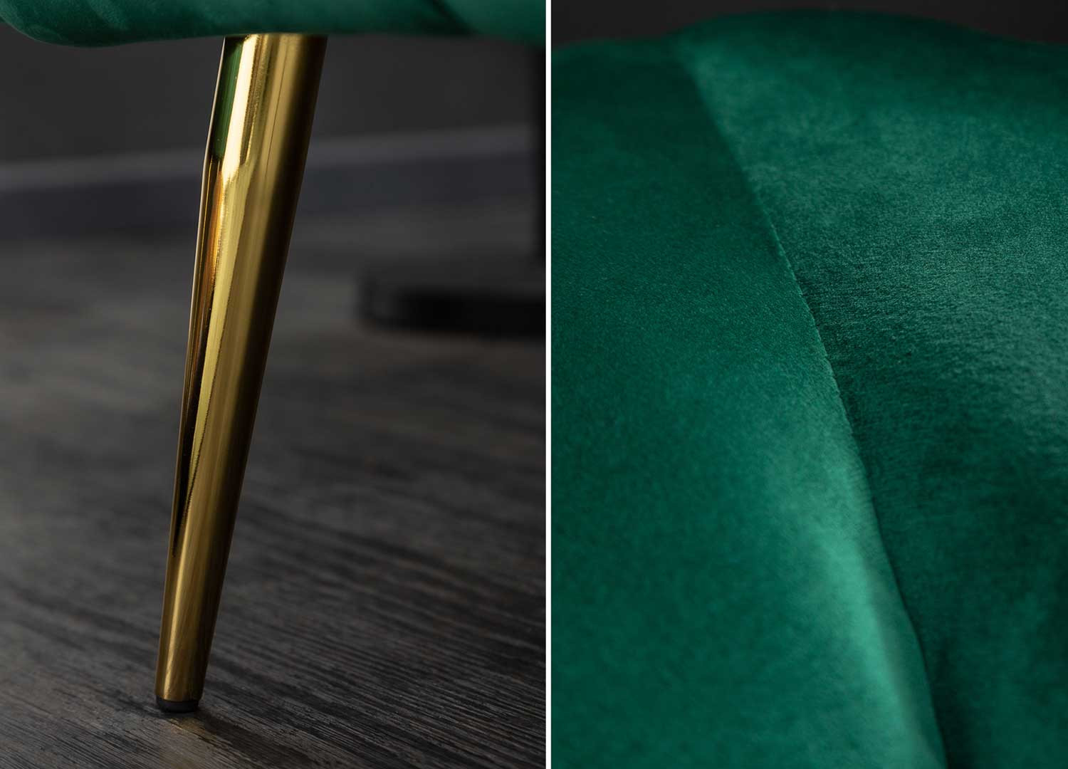 Fauteuil rétro velours matelassé vert