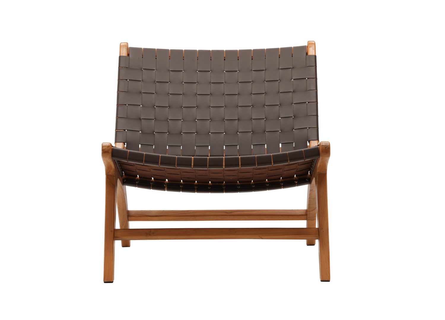 Détail du fauteuil Rike marron