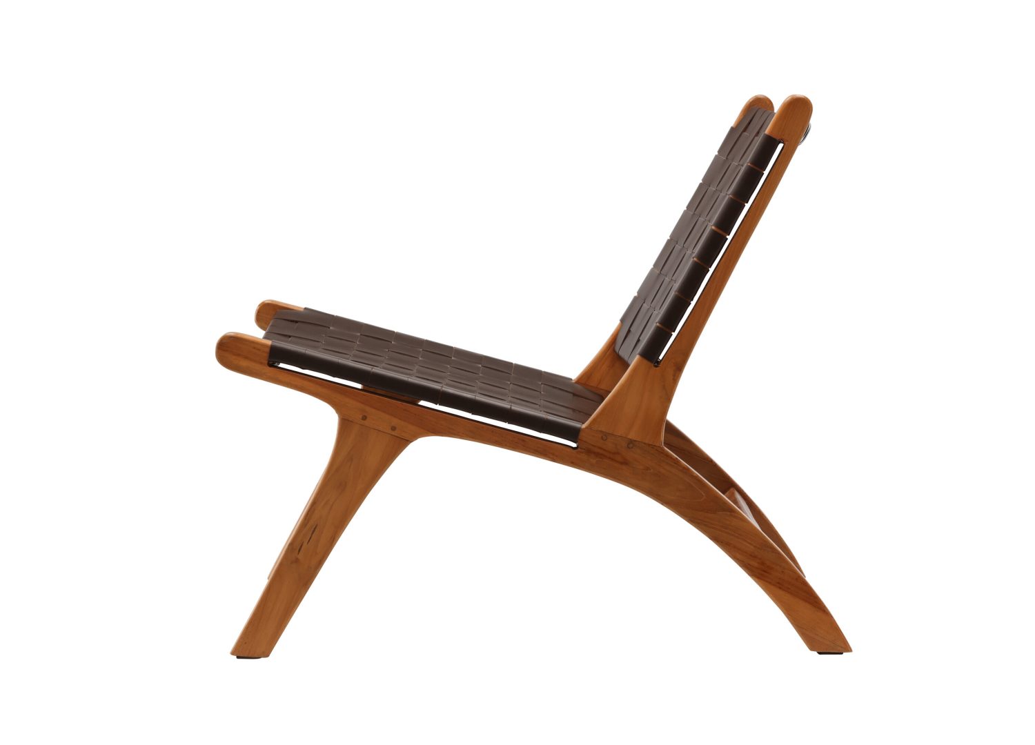 Détail du fauteuil Rike marron