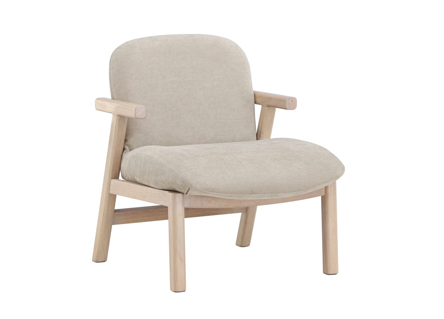 Vue produit du fauteuil Rile en tissu beige