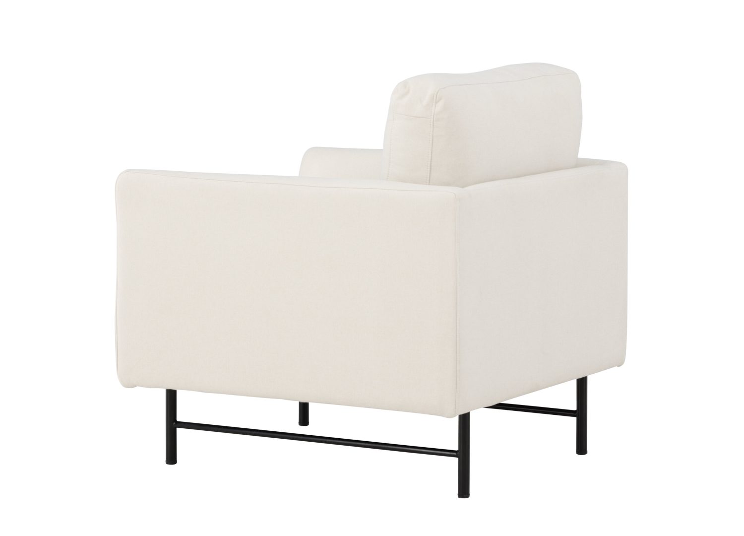 Fauteuil Sky en tissu blanc vu sous un autre angle