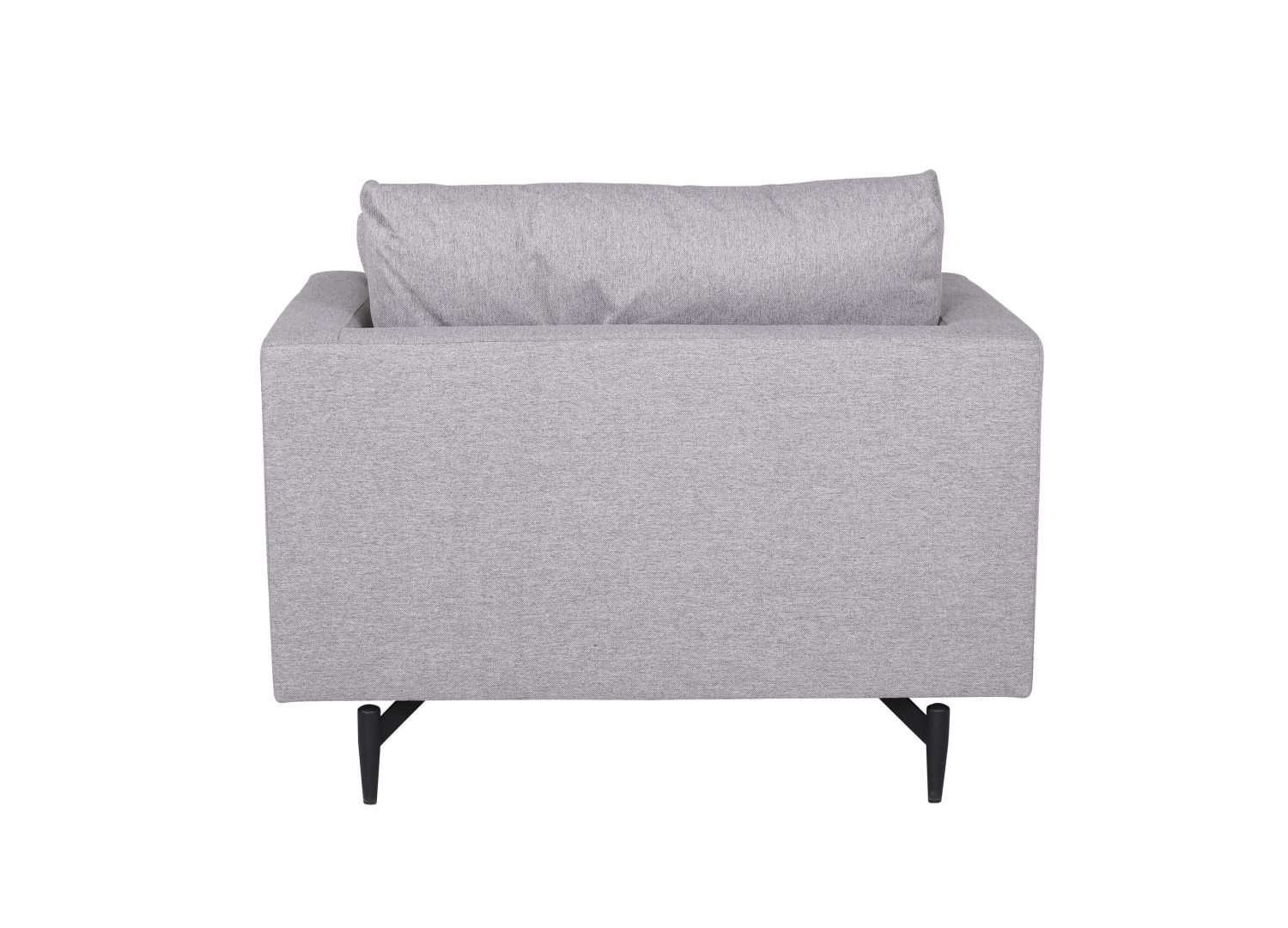 Fauteuil Sofia en tissu gris vu sous un autre angle