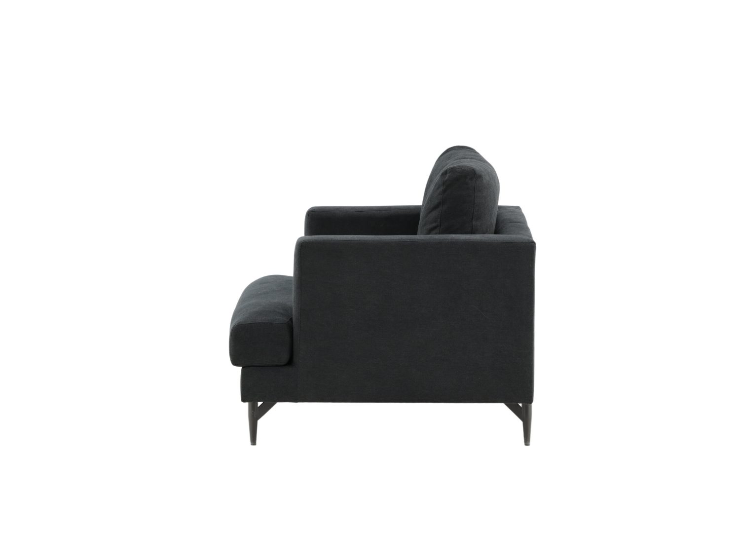 Détail du fauteuil Sofia noir
