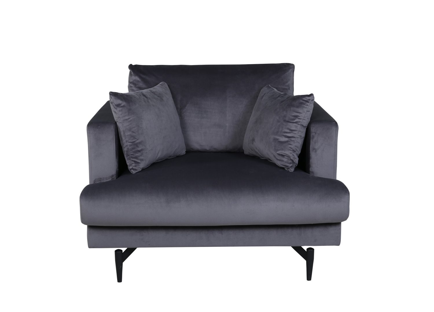 Détail du fauteuil Sofia gris foncé