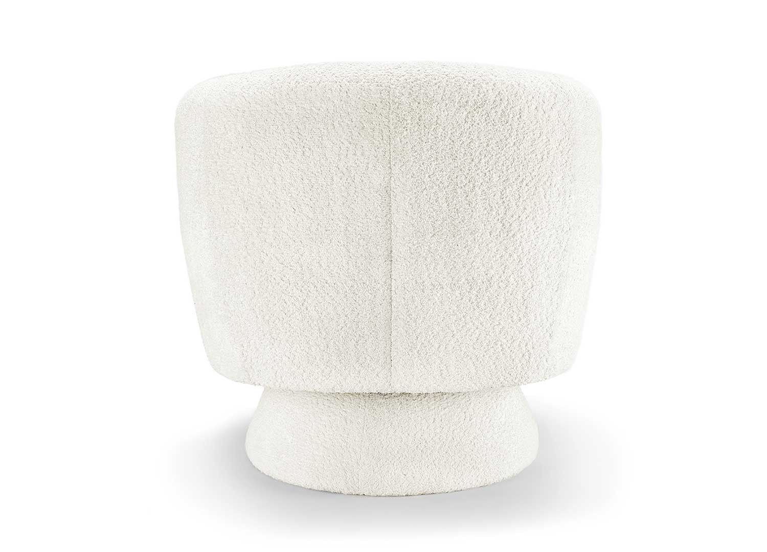 Fauteuil teddy blanc pivotant