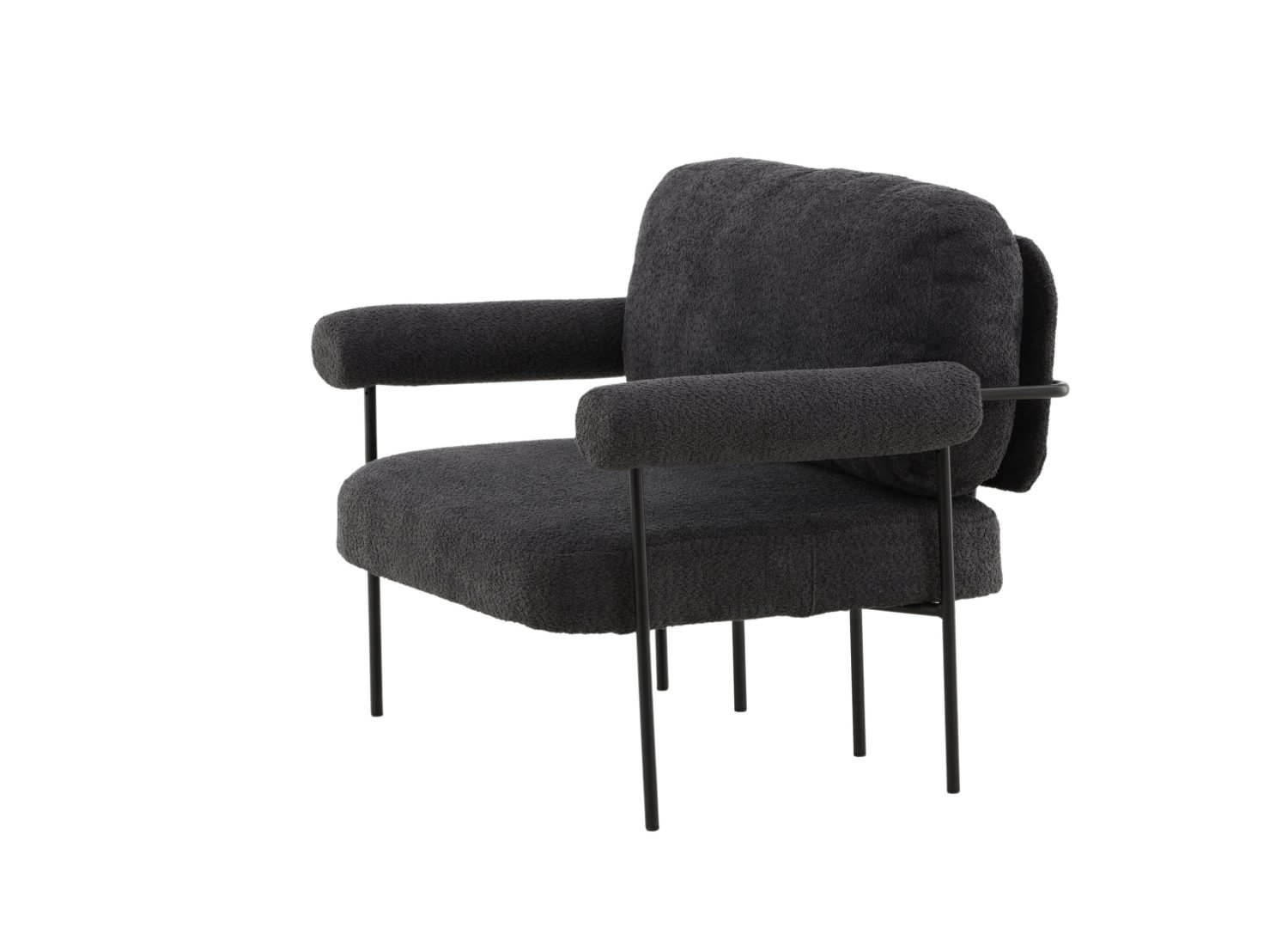 Vue produit du fauteuil Tillberga x Josefin Lustig en tissu gris foncé