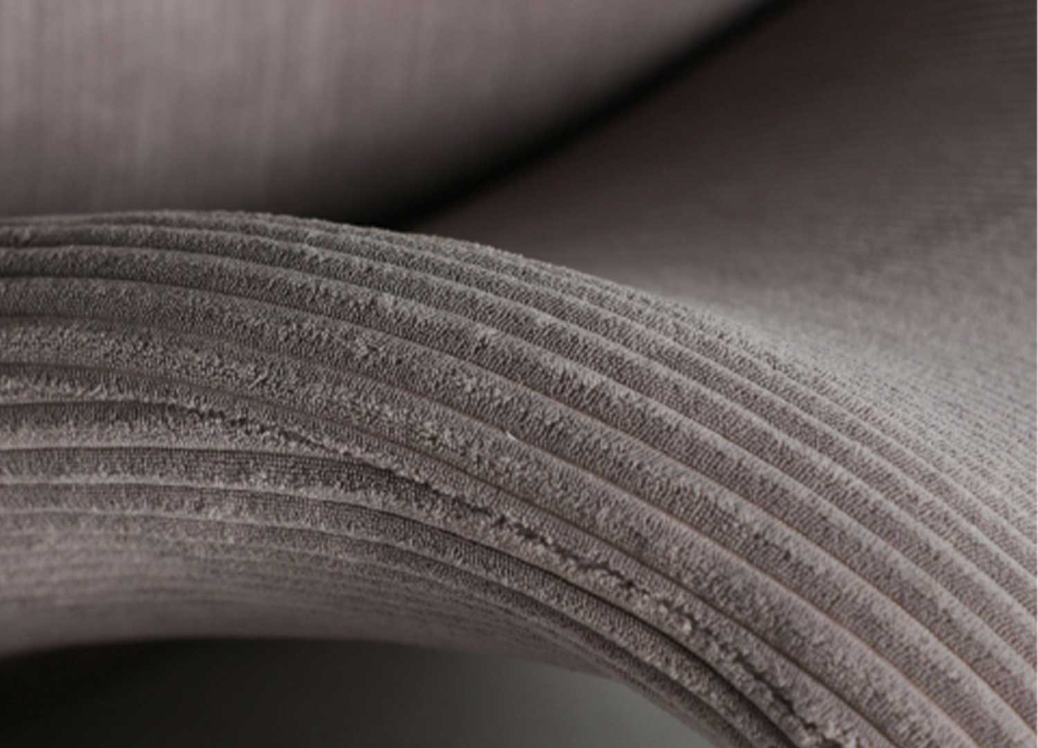 Fauteuil tissu côtelé gris Greta
