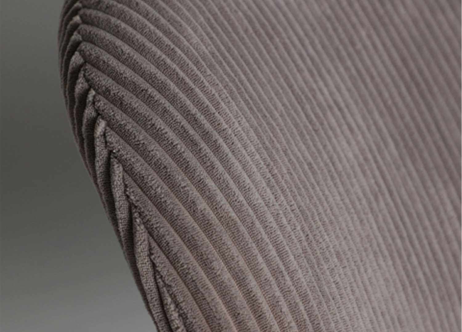 Fauteuil tissu côtelé gris Greta