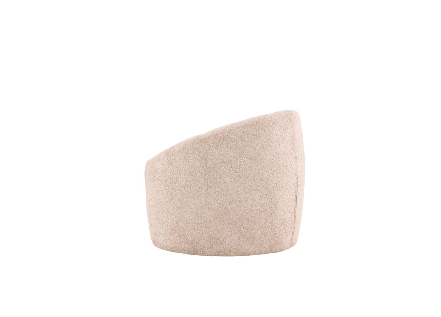 Fauteuil Warren en tissu beige vu sous un autre angle