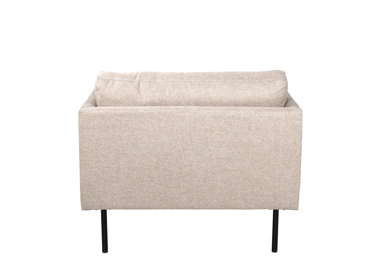 Fauteuil Zoom en tissu beige vu sous un autre angle