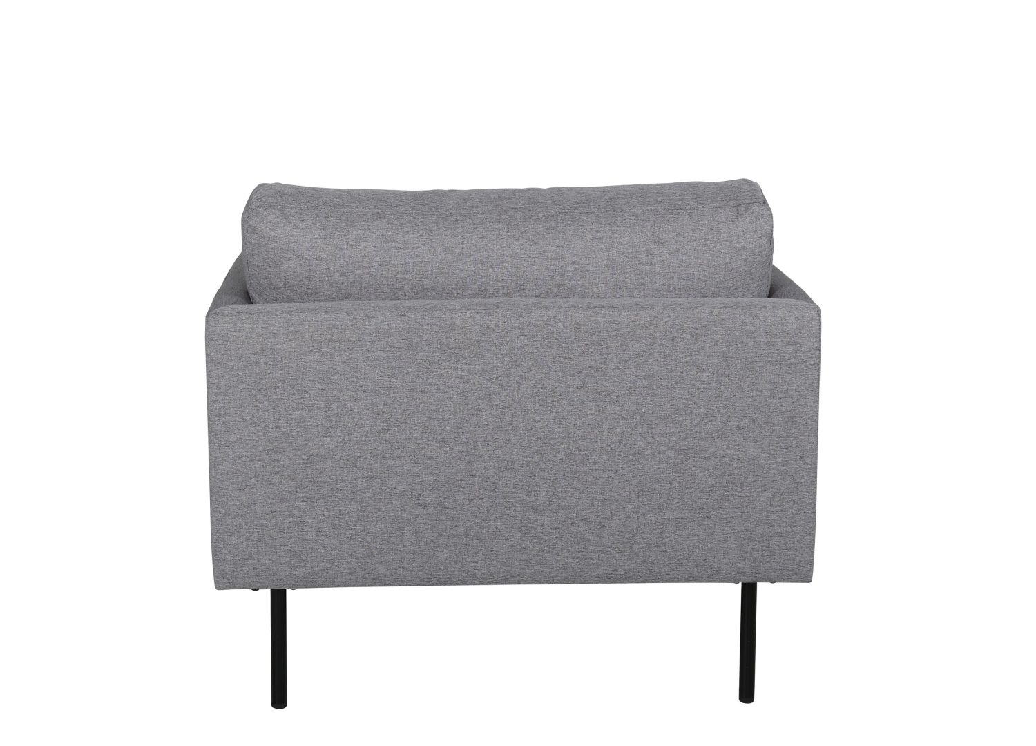 Fauteuil Zoom en tissu gris vu sous un autre angle