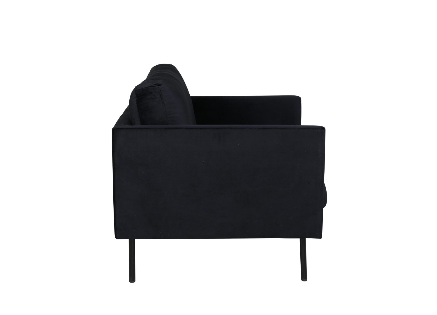 Vue produit du fauteuil Zoom en velours noir