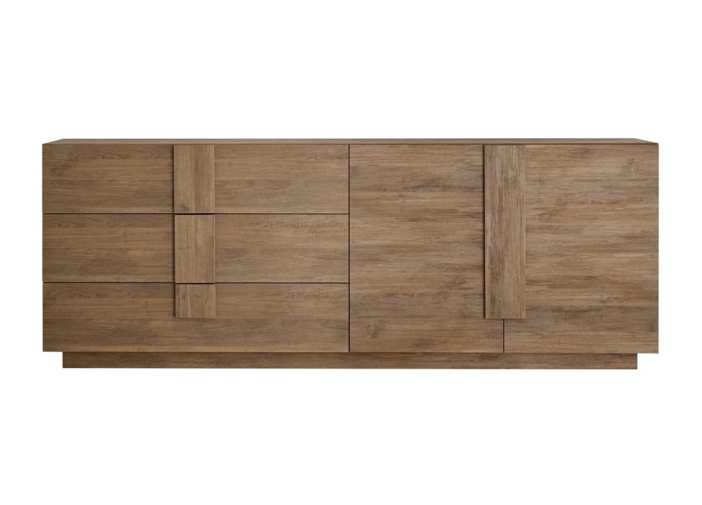 Grand buffet de salle à manger 3 tiroirs et 2 portes chêne 241 cm