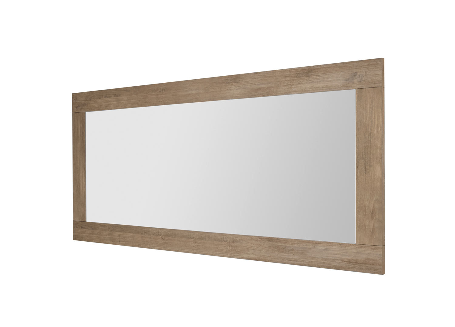Grand miroir rectangulaire avec encadrement chêne