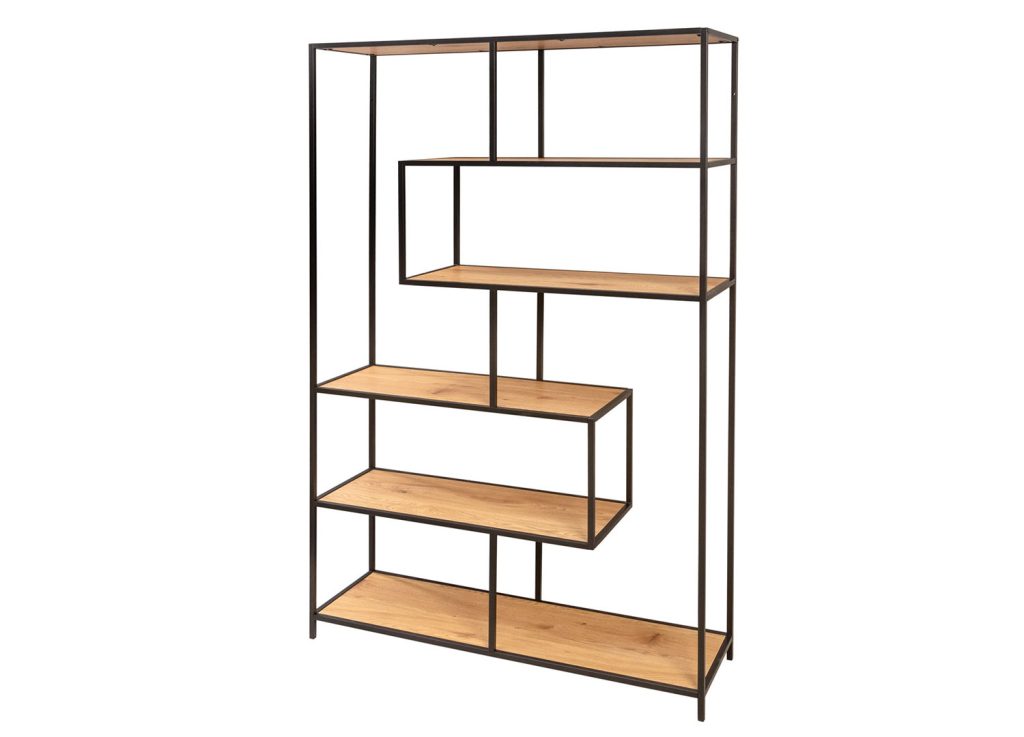 Grande étagère de rangement en bois et métal