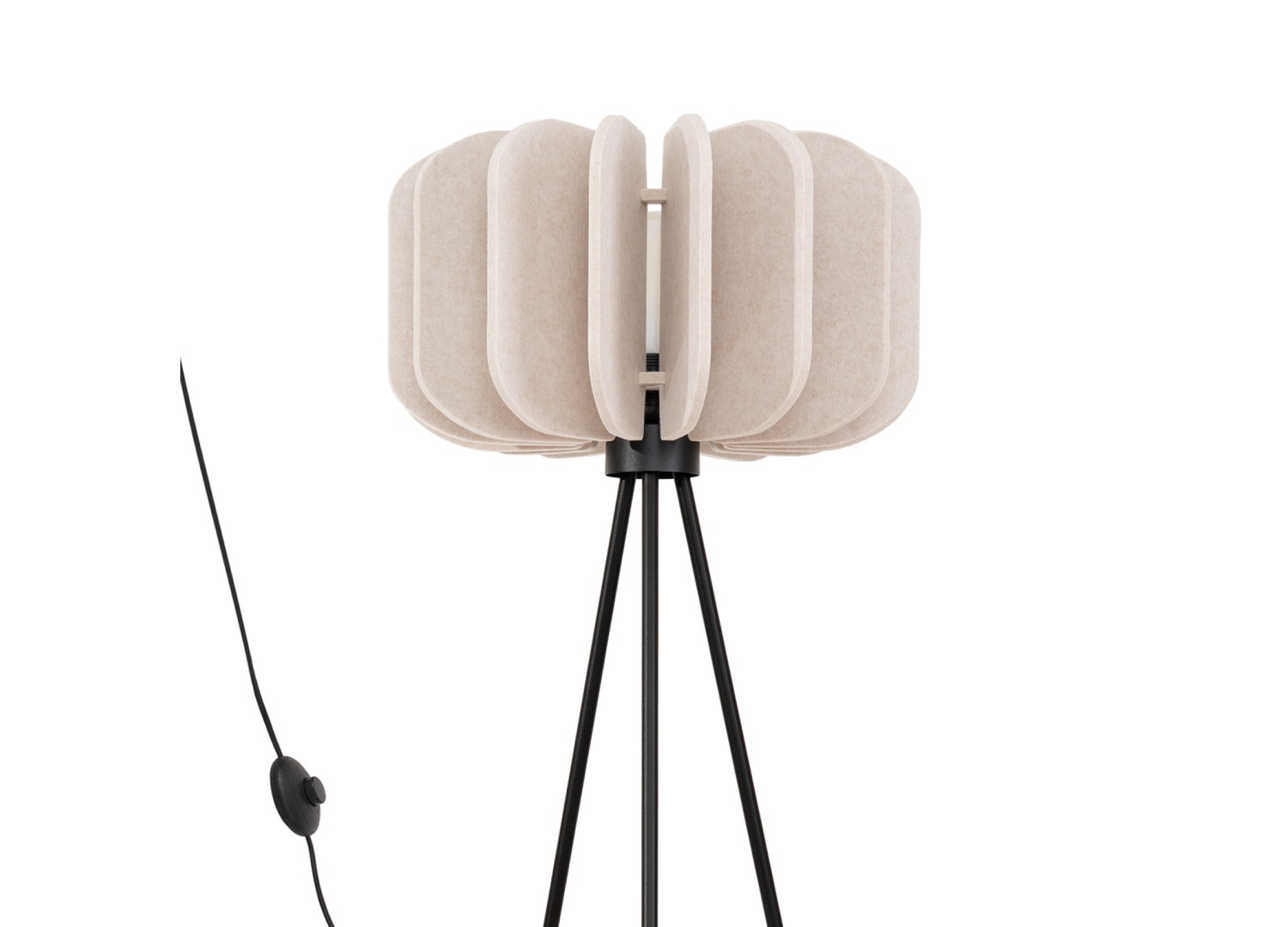 Lampadaire MULA 45 beige et noir E27