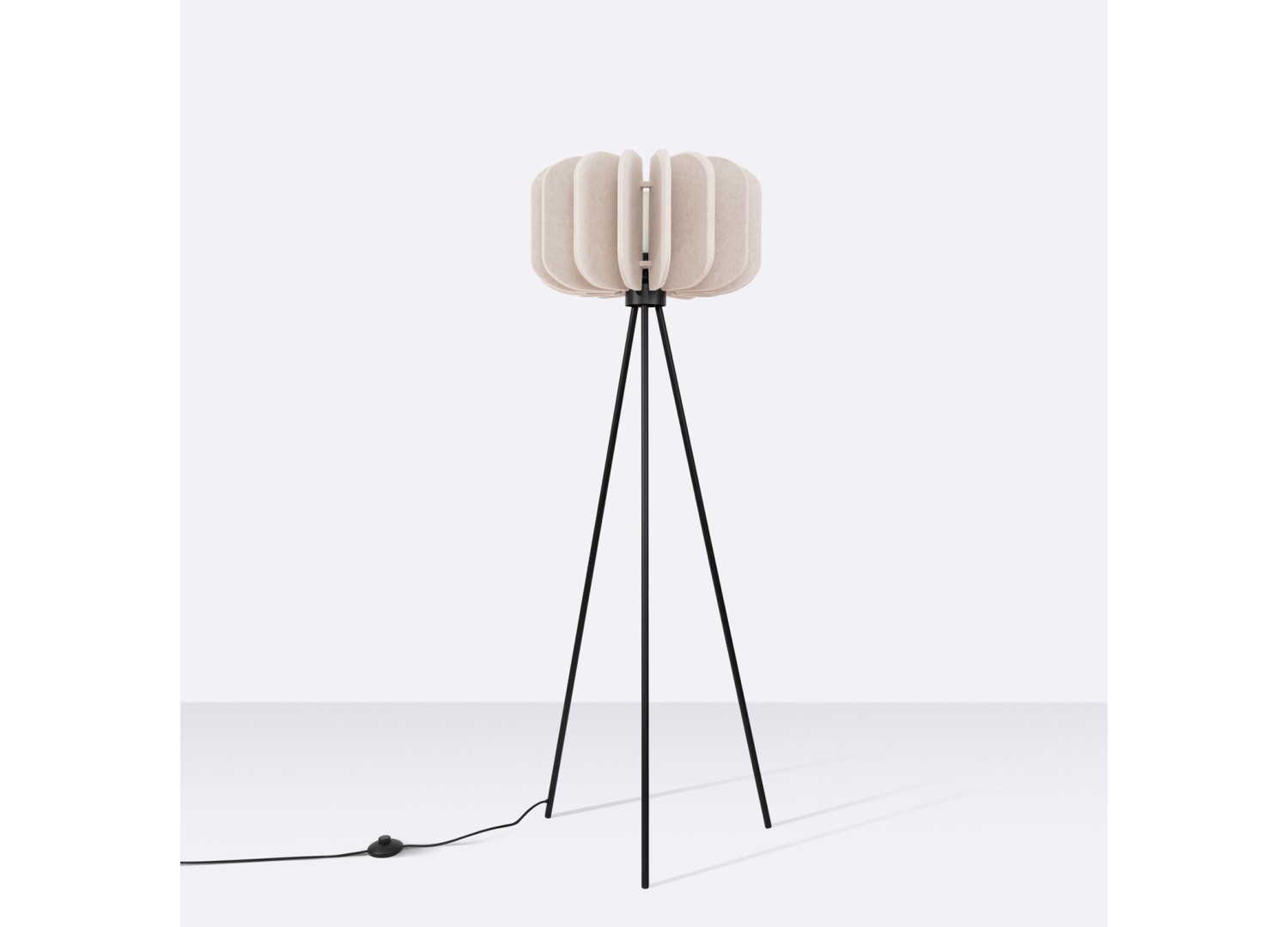 Lampadaire MULA 45 beige et noir E27 – vue complémentaire 3