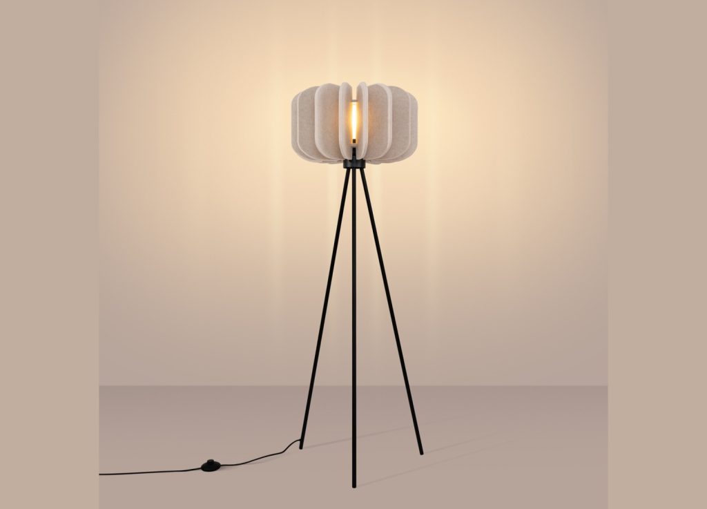 Lampadaire MULA 45 beige et noir E27 – vue complémentaire 4