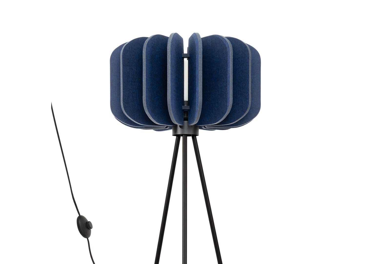 Lampadaire MULA 45 bleu marine et noir E27