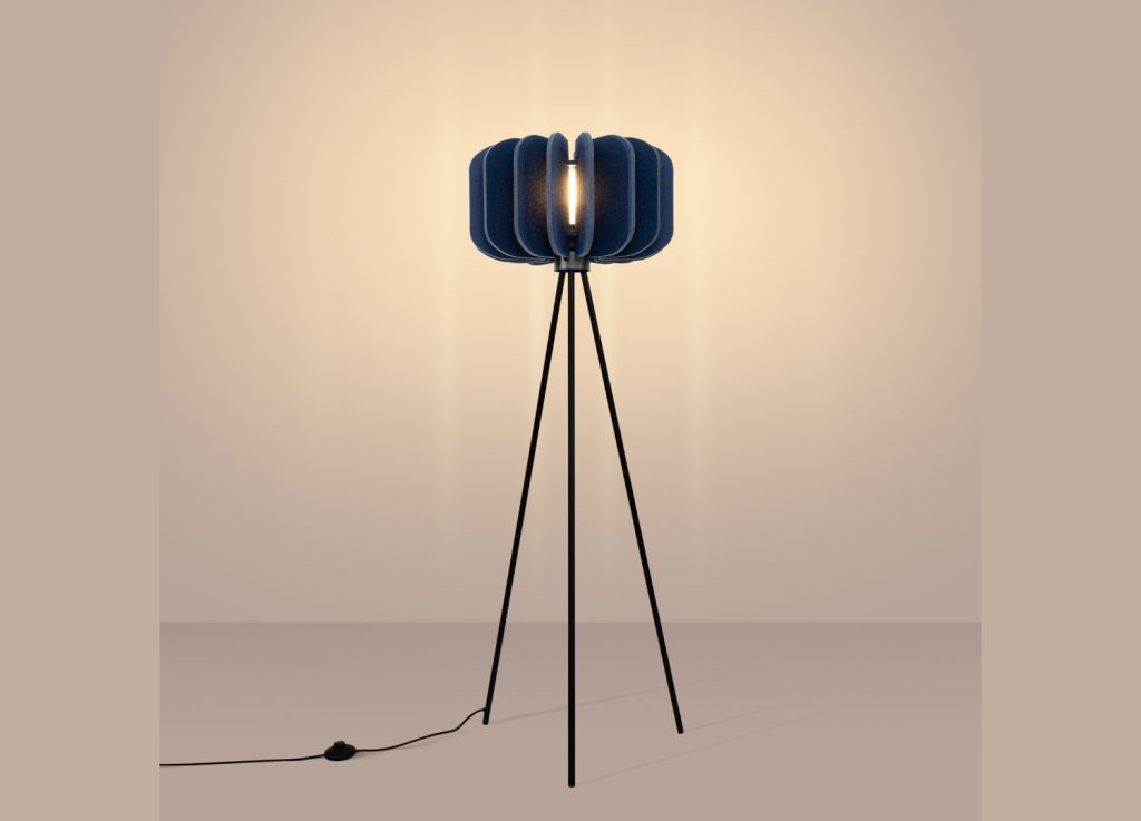 Lampadaire MULA 45 bleu marine et noir E27 – vue complémentaire 4