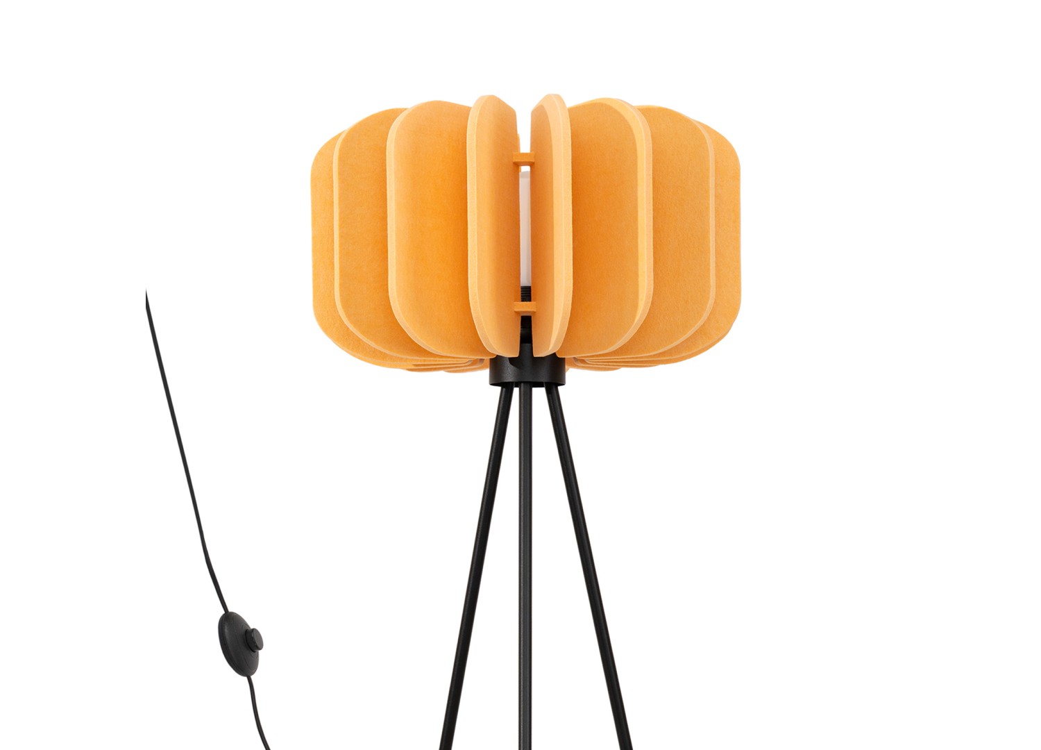 Lampadaire MULA 45 jaune et noir E27